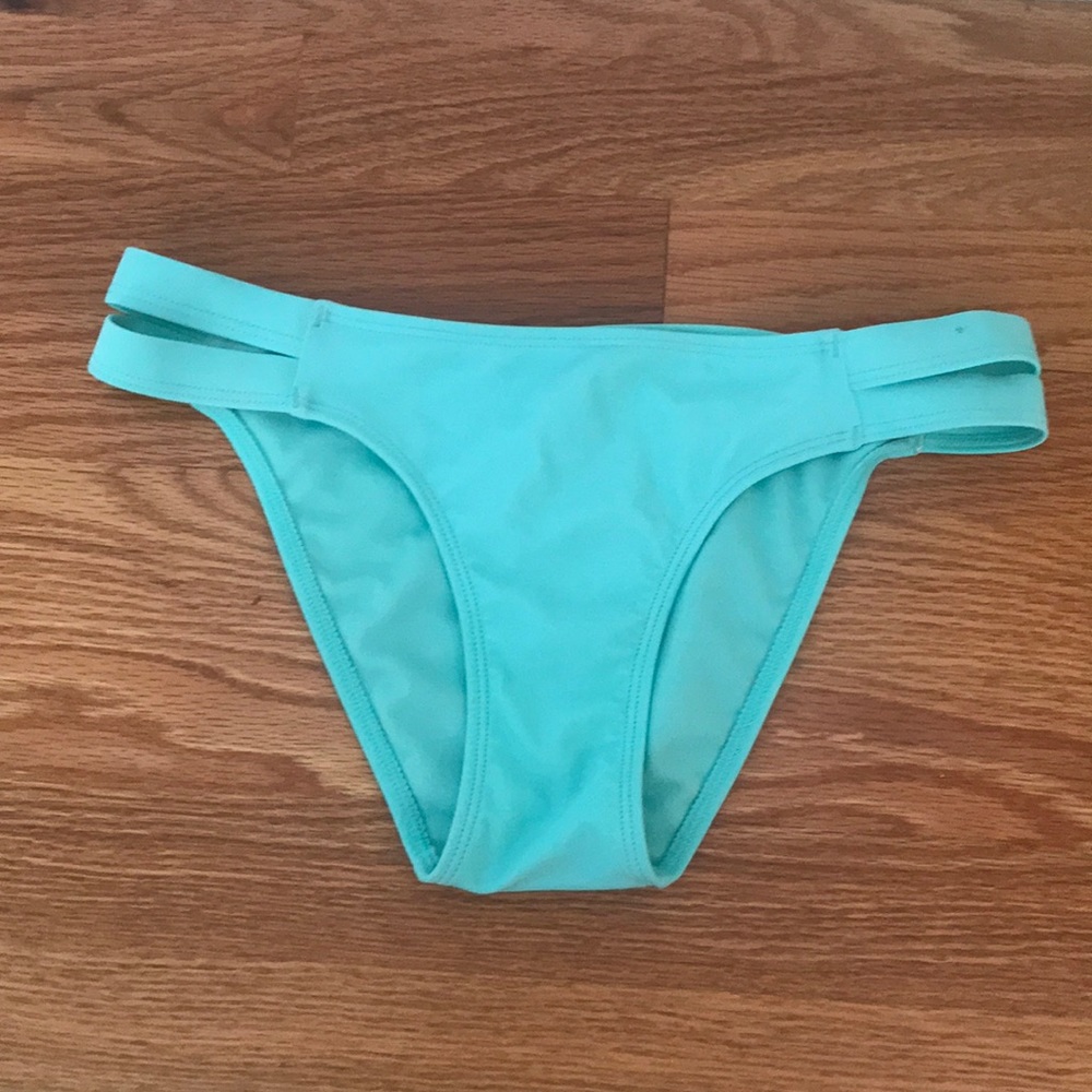 Bright blue bikini bottom